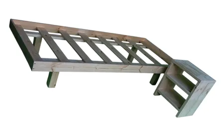 בסיס מיטה יחיד 80X190 ושידת צד תואמת עץ אורן מלא כולל הובלה והרכבה