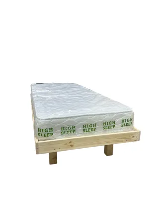 בסיס מיטה יחיד עם מסגרת + מזרון 80X190 עץ אורן מלא כולל הובלה והרכבה