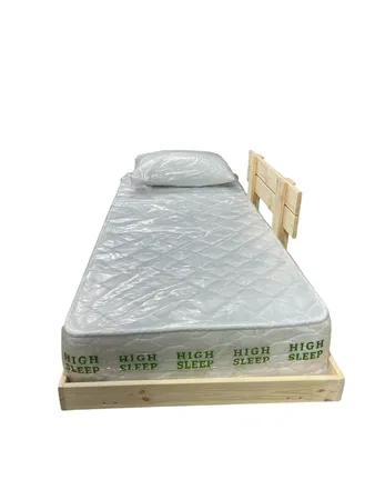 בסיס מיטה יחיד עם מעקה בטיחות + מזרון 80X190 עץ אורן מלא כולל הובלה והרכבה