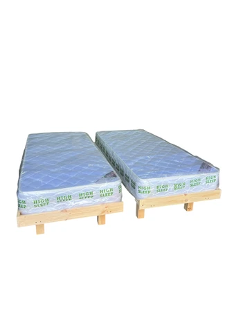 בסיס מיטה יהודית קלאסית + מזרונים 160X190 עץ אורן מלא כולל הובלה והרכבה