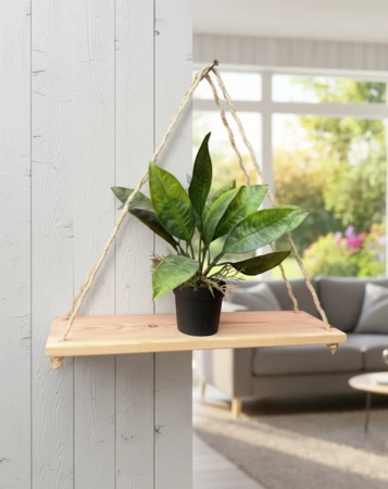 מדפים לתלייה עץ אורן מלא דגם ketty