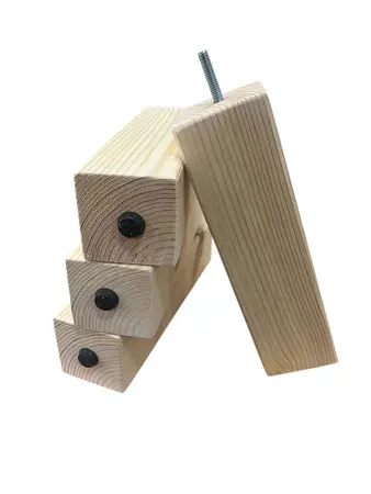 רגלי עץ אורן לרהיטים