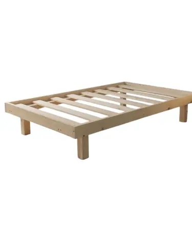 בסיס מיטה יחיד עם מסגרת היקפית + מזרן ספוג 80X190 עץ אורן מלא