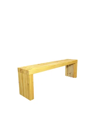 ספסל דקורטיבי עץ אורן מלא דגם AMBER