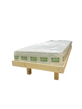 בסיס מיטה יחיד עם מסגרת + מזרון 80X190 עץ אורן מלא כולל הובלה והרכבה