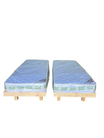 בסיס מיטה יהודית קלאסית + מזרונים 160X190 עץ אורן מלא כולל הובלה והרכבה
