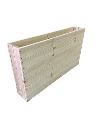 אדנית גינה עץ אורן מלא כולל משלוח והרכבה דגם wall